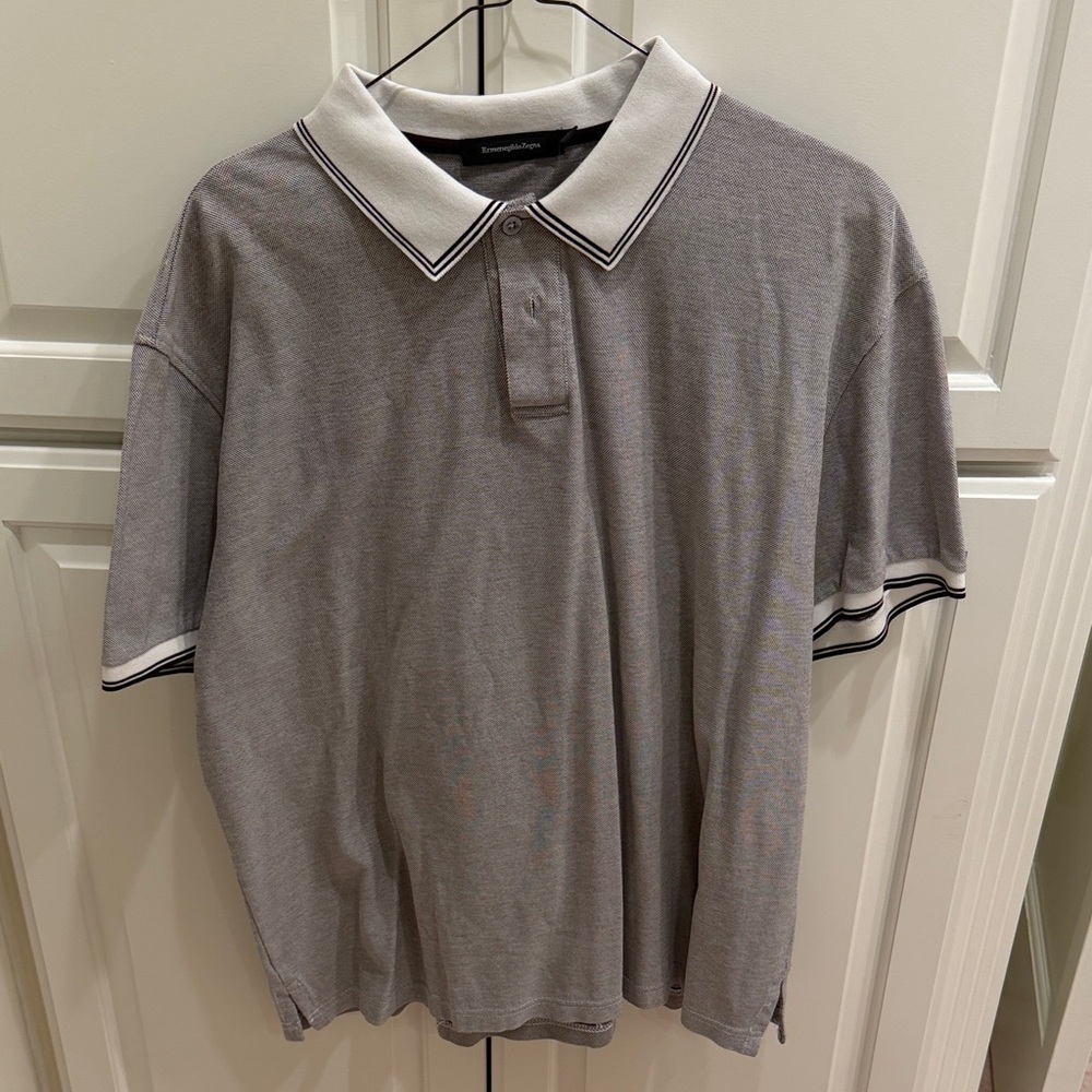 Ermenegildo Zegna Polo with White Trim